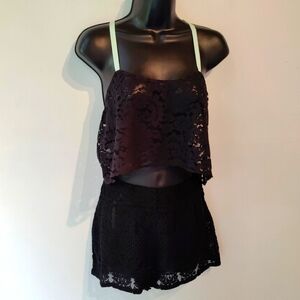 Zinke Lace Set Crop Cami and Shorts